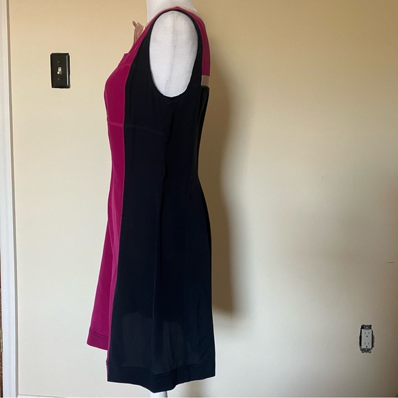 Tory Burch Blue/Pink Angie Silk Colorblock Mini Dress size 0 - Picture 4 of 8